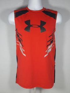 Under Armour Red And Black Sleeveless Sz YXL